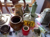 LOT: 6-PIECES ASSORTED STONEWARE, CROCK