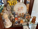 LOT: HUMMELS, PORCELAIN STATUES, PLATE