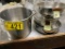 LOT: S/S 16QT POT & ASSORTED BOWLS & TRAYS