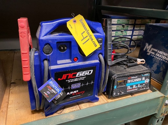 LOT: 2-BATTERY CHARGERS - JNC 660 BATTERY CHARGER & SCHUMACHER SE 1275A BATTERY CHARGER