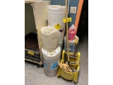 MISC. LOT: CLEANING SUPPLIES, MOP BUCKET & MOPS