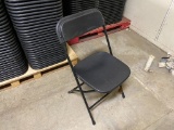 (200) PLASTIC FOLDING CHAIRS (BLACK) W/ DOLLIES