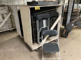 (127) FOLDING CHAIRS (BLACK) W/ CARTS