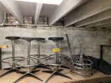 LOT: (5) BARSTOOLS, (5) BASES & (9) SEATS