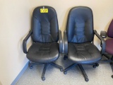 (2) BLACK SWIVEL OFFICE CHAIRS