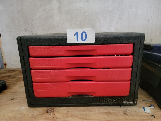 CRAFTSMAN 4-DRAWER PLASTIC TOOL BOX & CONTENTS