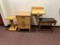 FLR B1: MISC LOT: SHELF, BENCH, 3-DRAWER STAND & TABLE
