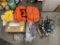 FLR B2: LOT OF 2-HONEYWELL SAFETY SUITS, ASSORTED POWER TOOLS & COME-A-LONG