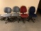 FLR B2: (4) ASSORTED SWIVEL SECRETARIAL CHAIRS