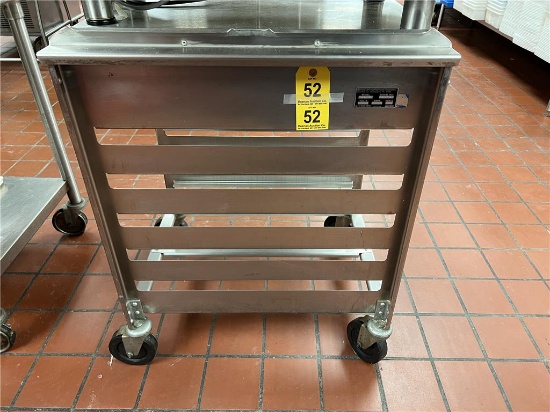 FLR B1: GENERAL SLICING TABLE, S/S, 22"X27"X35"H WITH CASTORS