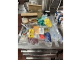 FLR B1: LOT: ASSORTED GLOVES, SQUEEGEES, BRUSHES, MISC. KITCHEN UTENSILS