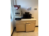 FLR 2: CONTENTS OF PANTRY: NESCAFE COFFEE MACHINE, MICROWAVE, NAPKIN DISPENSERS, KITCHEN
