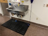 FLR 2: (3) S/S MOTION SENSORED SCRUB SINKS W/ MATS