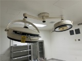 FLR 2: CONTENTS OF O.R. #7: POLARIS SURGICAL LIGHTS W/ AMSCO CONTROL UNIT, MONITOR STANDS,