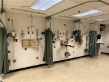 FLR 2: LOT: 10-PATIENT STATIONS, MONITOR & KEYBOARD TRAYS, PRIVACY CURTAINS, I.V. HANGERS,