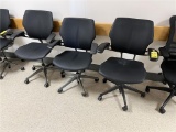 FLR 3: (3) HUMANSCALE SWIVEL OFFICE CHAIRS, BLACK