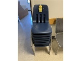 FLR 3: LOT: 8-BLUE STACK CHAIRS