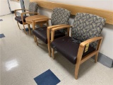 FLR 4: LOT: 3- RECEPTION CHAIRS W/ SIDE TABLE