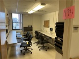 FLR 4: CONTENTS OF DOCUMENTATION ROOM: 4-WORK COUNTERS, 6-KEYBOARD TRAYS, 4-HUMANSCALE