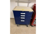 FLR B1: BLUE BELT 4-DRAWER BIO-MEDICAL ROLLER CABINET