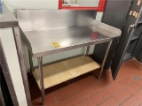 FLR B1: STAINLESS STEEL TABLE 4' WITH 10