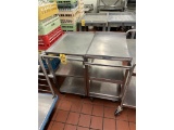 FLR B1: (2) STAINLESS STEEL BUS CARTS