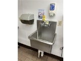 FLR B1: JUST STAINLESS STEEL HAND SINK WITH PAPER TOWEL & SOAP DISPENSERS