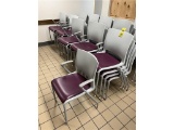 FLR B1: (21) CAFETERIA CHAIRS: 12 WITH ARMS,