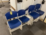 FLR B1: (45) BLUE CAFETERIA CHAIRS