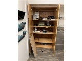FLR B1: CABINET & REMAINING CONTENTS: MISC OFFICE SUPPLIES, PIN BOARDS, DRY ERASE BOARD, FILE