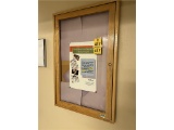 FLR B1: WOODEN WALL MOUNTED LOCKING DISPLAY CASE