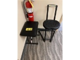 FLR B1: LOT: 2-PADDED ADJUSTABLE STOOLS