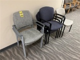 FLR B1: LOT OF 6-STACKING CHAIRS