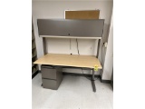 FLR B1: (2) OFFICE WORK STATIONS W/ FLIP TOP CABINETS