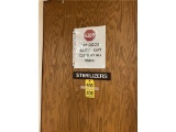 FLR B1: CONTENTS OF STERILIZER ROOM: 2-DOOR STORAGE CABINET, MISC HARDWARE & PARTS & FILES