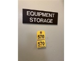 FLR B2: CONTENTS OF EQUIPMENT STORAGE ROOM: MISC OFFICE EQUIPMENT & MEDICAL SUPPLIES
