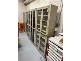 FLR B2: (5) METAL 2-DOOR GLASSFRONT CABINETS: (3)36