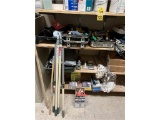 FLR B2: ASSORTED PAINT SUNDRIES & PAINT, REMAINING CONTENTS, FILE CABINET, ASSORTED VINYL MOLDING