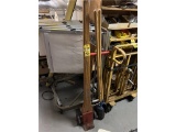 FLR B2: LOT OF POLE DIGGER, MILL CART HANDLE, LAMINATE FLOORING ROLLER