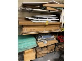 FLR B2: LOT OF 5-WIRE RACKS & CONTENTS: ASSORTED SECURITY MIRRORS, CASTERS, MISC PDI MOUNTS,