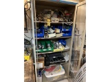 FLR B2: CABINET & CONTENTS: HOSE, GAUGES, BATTERIES, OHMEDA INTERMITTENT SUCTION UNITS