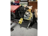 FLR B2: RUBBERMAID CART & CONTENTS: TOOLING, ASSORTED GLOVES, C-CLAMP & ASSORTED ELECTRICAL