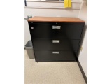 FLR B2: HON 3-DOOR LATERAL FILE CABINET, ASSORTED FILING & SEATING