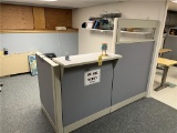 FLR B2: CONTENTS OF OFFICE: MODULAR WORK STATION, PEDESTAL FILE, PAPER SHREDDER, ASSORTED OFFICE