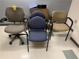 FLR B2: LOT OF 1-OFFICE CHAIR & 3-SIDE CHAIRS