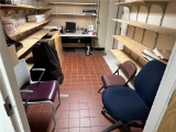 FLR B2: CONTENTS OF OFFICE: ASSORTED FILE CABINETS, DIVIDERS, DISPLAYS, DECORATIONS, ASSORTED