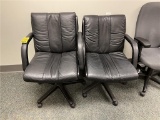 FLR B2: (2) GLOBAL FAUX LEATHER OFFICE CHAIRS
