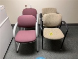 FLR B2: LOT: 4-ASSORTED SIDE ARM CHAIRS