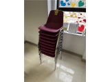 FLR 1: (9) MOLDED STACK CHAIRS, PLUM