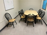 FLR 1: 10-PC DINING ROOM SET: 9-DINING CHAIRS & TABLE